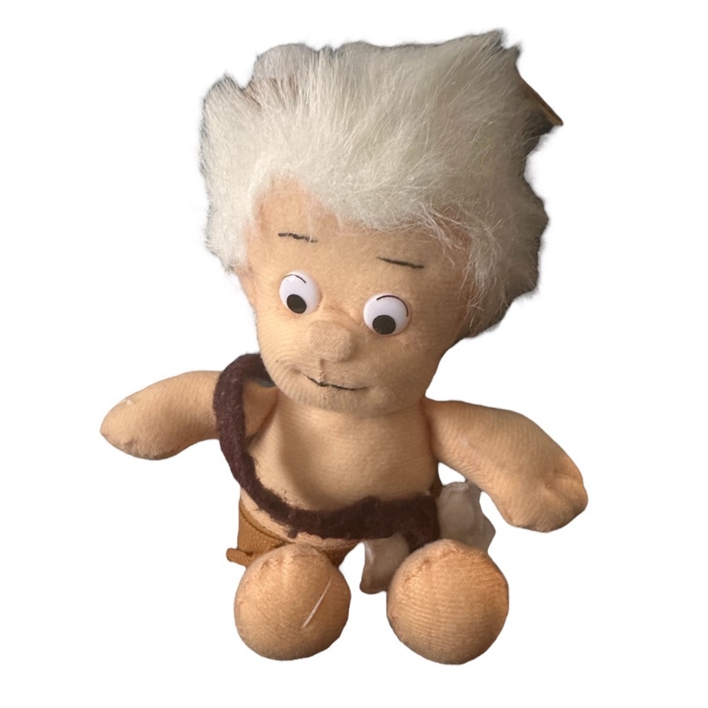 1990 The Flintstones Bam Bam Plush by Nanco Hanna Barbera Stuffed Doll 9” Fuzzy